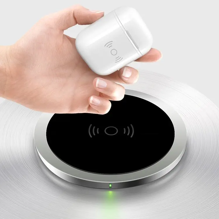 QI Беспроводное зарядное устройство защитный чехол для Airpods беспроводной