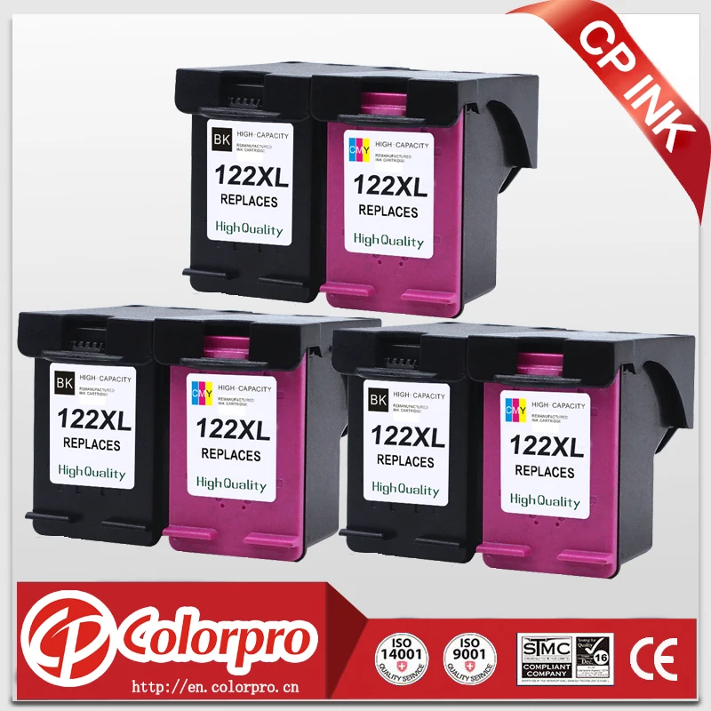 CP 122 оптом для HP 122XL чернильный картридж Deskjet 1050a 1050 2050 2050s 3050A 3052A 3054 1010 1510 2540 (3BK/3C) |