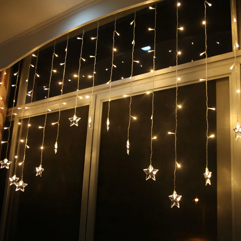 

Engineering lighting products LED waterproof outdoor LED twinkle light flash LED lights article pentagram ice light 10M*0.5M