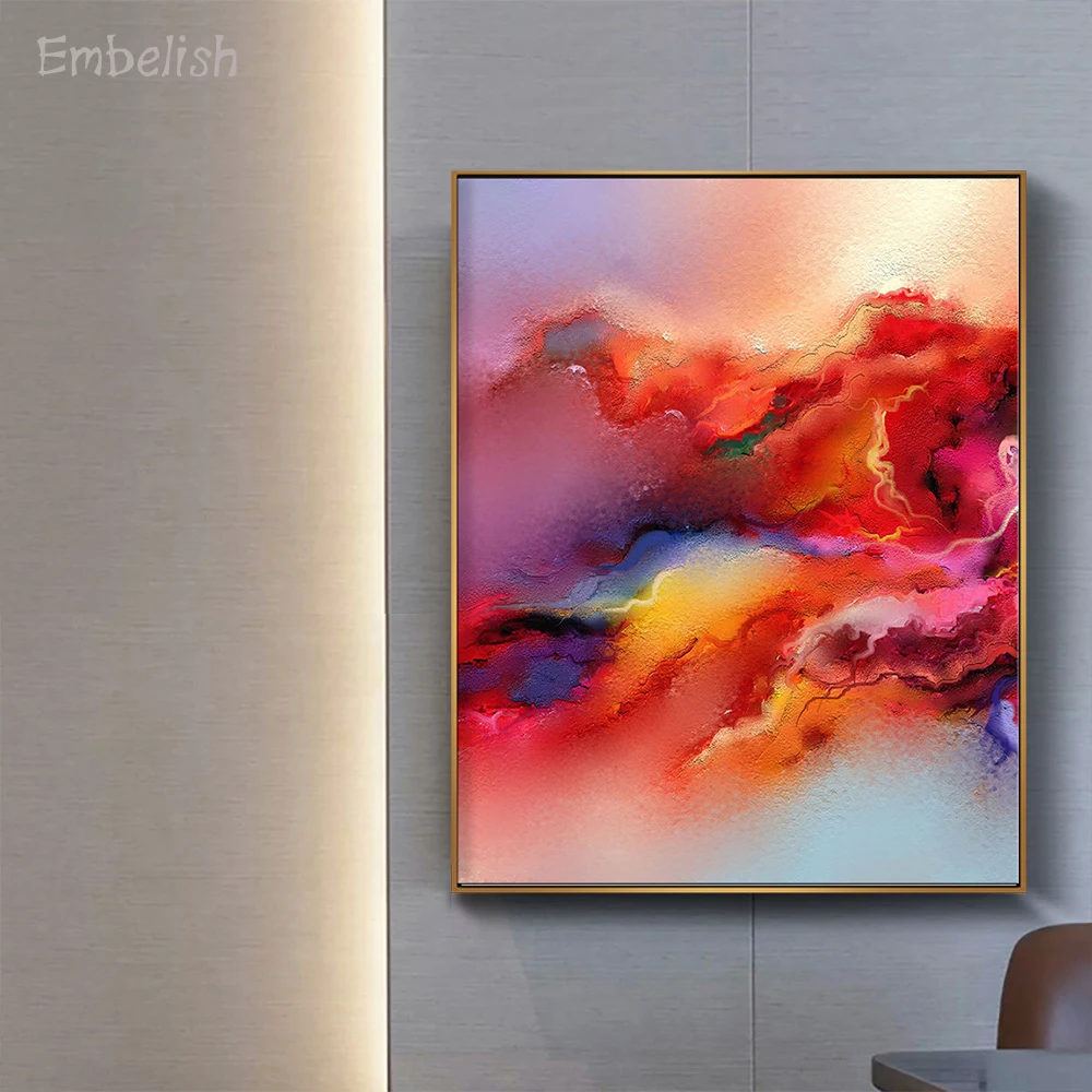 Embelish 2 Pieces Abstract Colorful Cloud HD Print On Canvas Paintings For Living Room Modern Home Decor Wall Posters Bedroom | Дом и сад