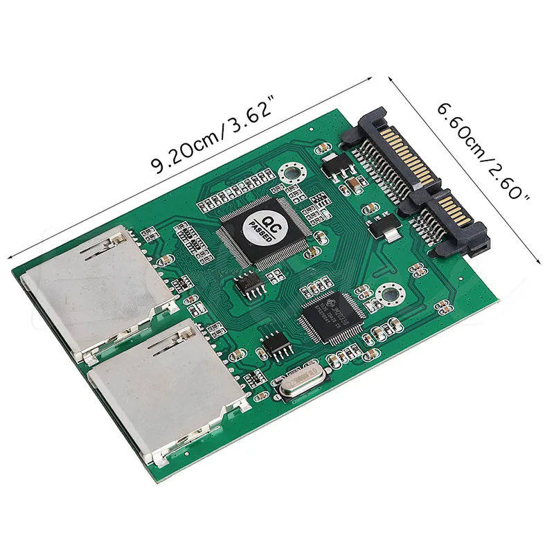 Адаптер New2 с двумя портами SD SDHC MMC RAID в SATA конвертер для любой емкости карта|sata