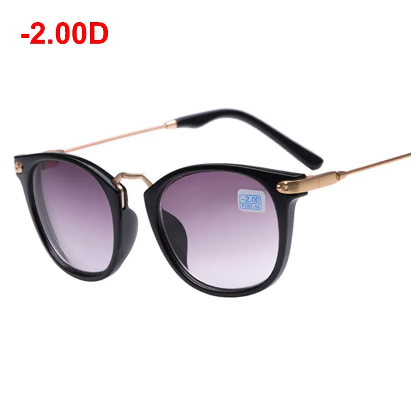 Готовые Очки для близорукости Женская овальная оправа из стальной проволоки с