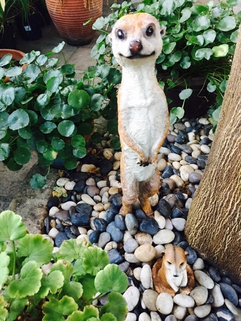 Скульптуры Mongoose meerkat украшение для сада искусственные животные домашний декор