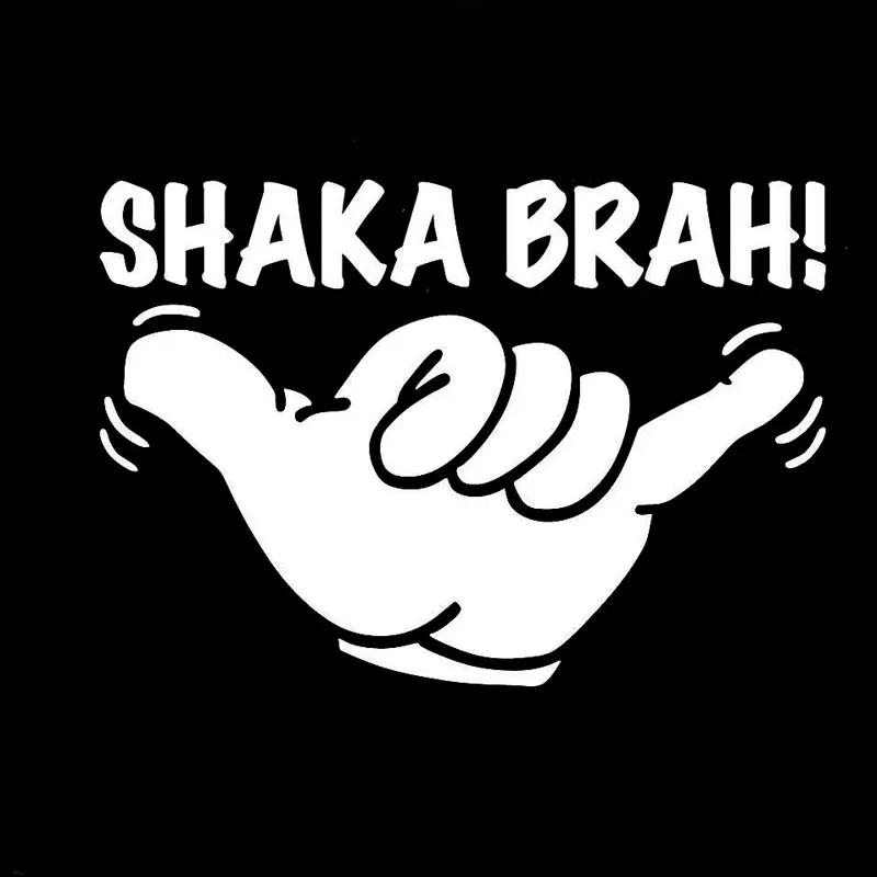 14 см * 9 Shaka Brah Гавайская Алоха Автонаклейка для серфинга и Переводные картинки