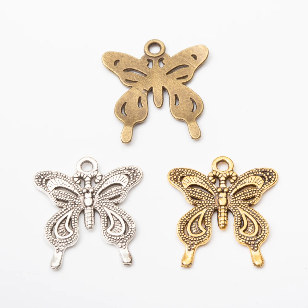 18 шт винтажные амулеты животное бабочка кулон браслеты ожерелье сделай сам