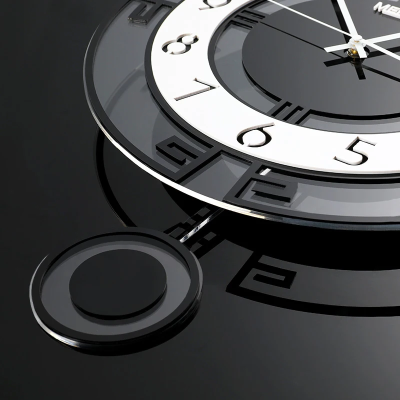 

MEISD Vintage Design Clock Acrylic Quartz Silent Room Horloge Home Decor Wall Art Watch Black Mirror Stickers Free Shipping Hot