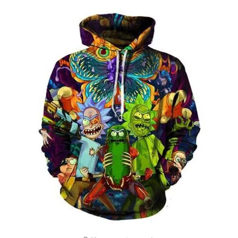 L'ultima moda di Liu Maohua мультфильм Рик e Морти Дизайн 3D felpa da uomo autunno con cappuccio divertente