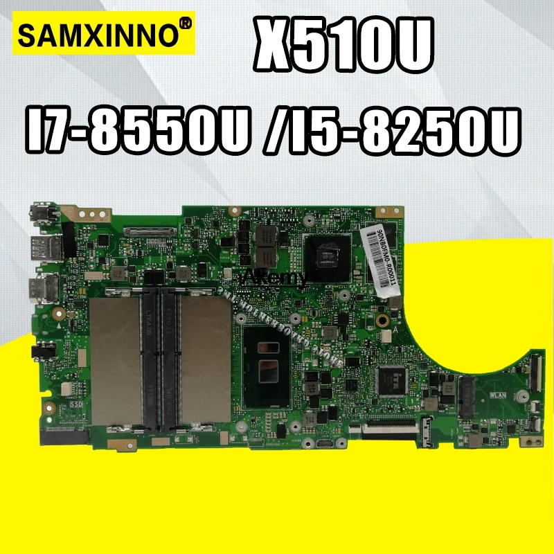 Материнская плата для ноутбука ASUS X510URR X510UR X510UAR X510UA X510U материнская I7 8550U/I5 8250U (V2G)
