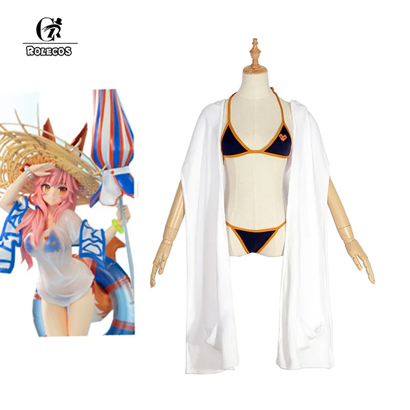 ROLECOS игровой FGO Косплей Костюм Купальник тамамо но Маэ сексуальный купальник