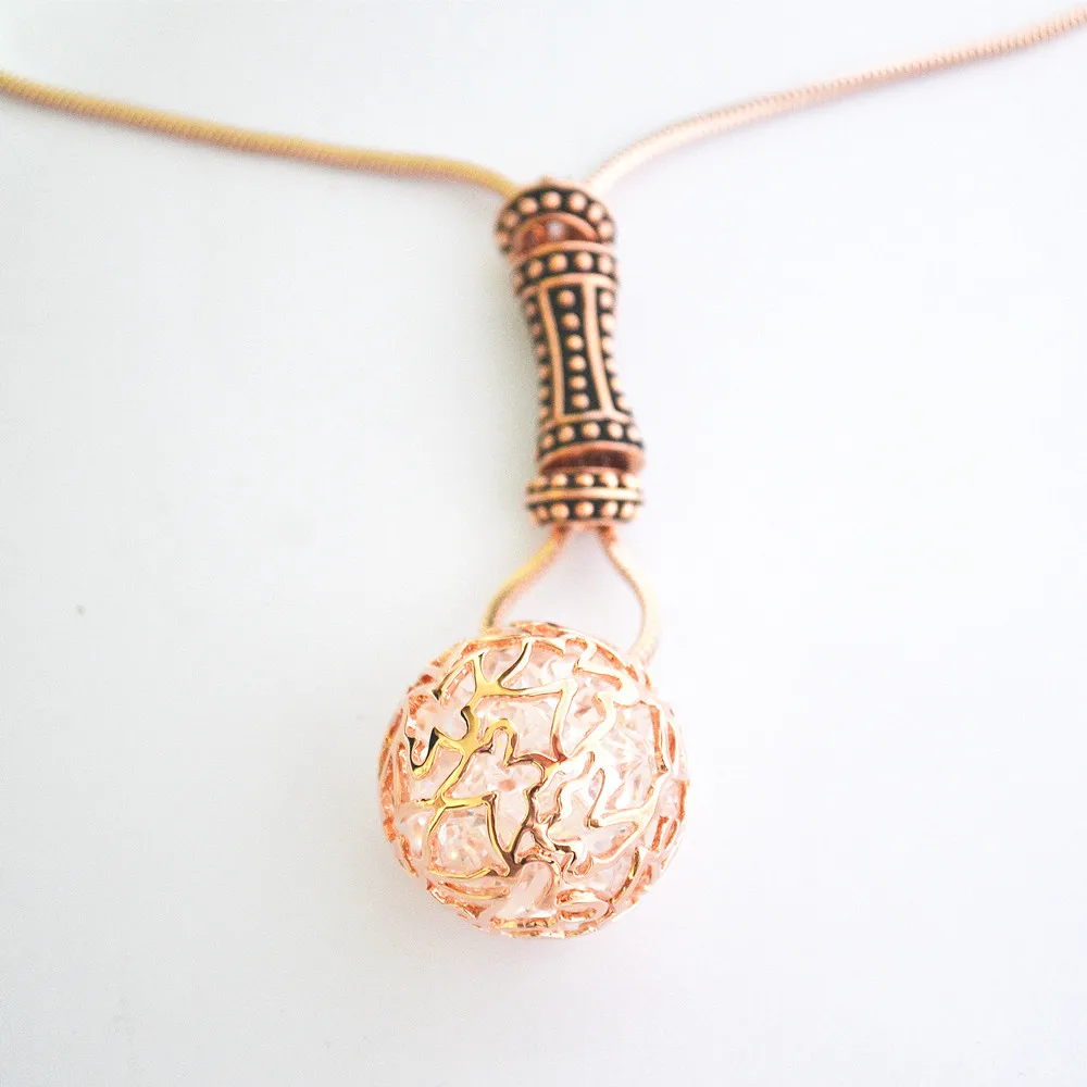 Горячие Продажи Новая Мода Из Розового Золота Цепи Бабочка Шары Шарм Ожерелья &