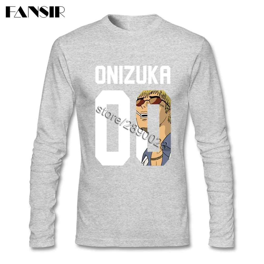 Потрясающие футболки с отличным учителем Onizuka мужские длинным рукавом из
