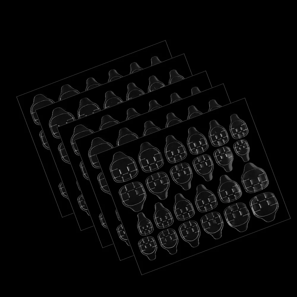 5 шт Для женщин Красота накладные ногти прозрачные ультратонкие двухсторонние