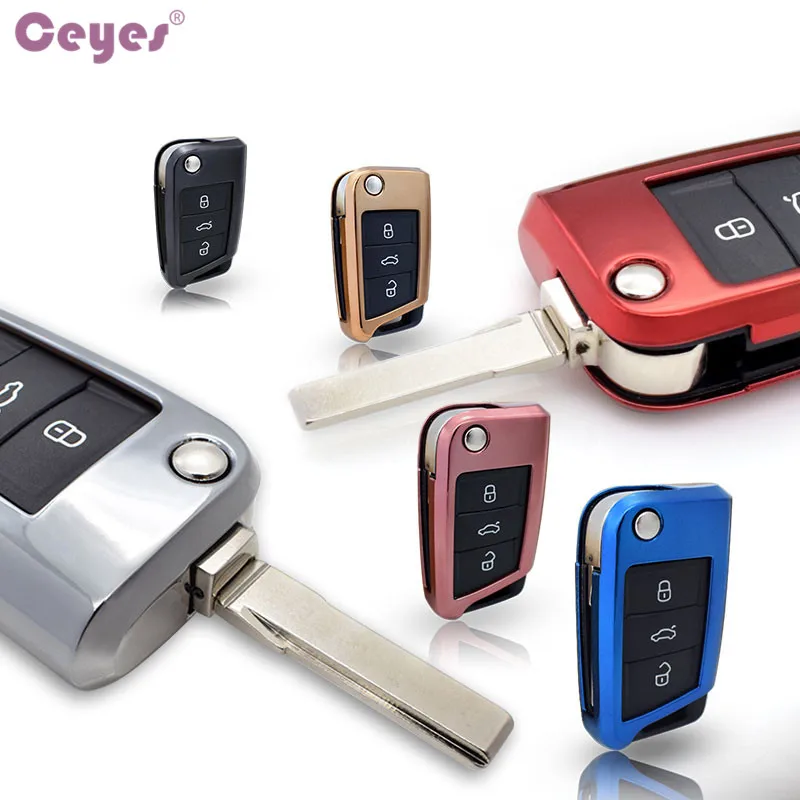 

Ceyes Car Styling TPU Auto Key Cover Shell Case For Skoda Superb Rapid Octavia A7 A5 For Vw Golf For Seat Leon Fr 2 Car-Styling