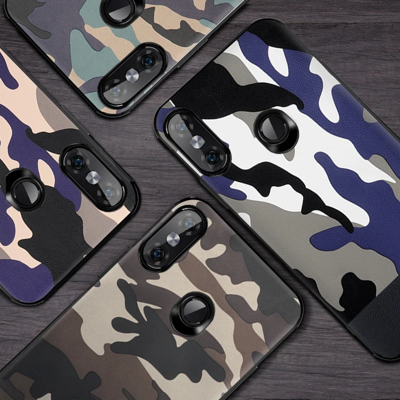 Чехол для xiaomi redmi note 6 pro чехол камуфляжной расцветки в стиле сращивания кожаный