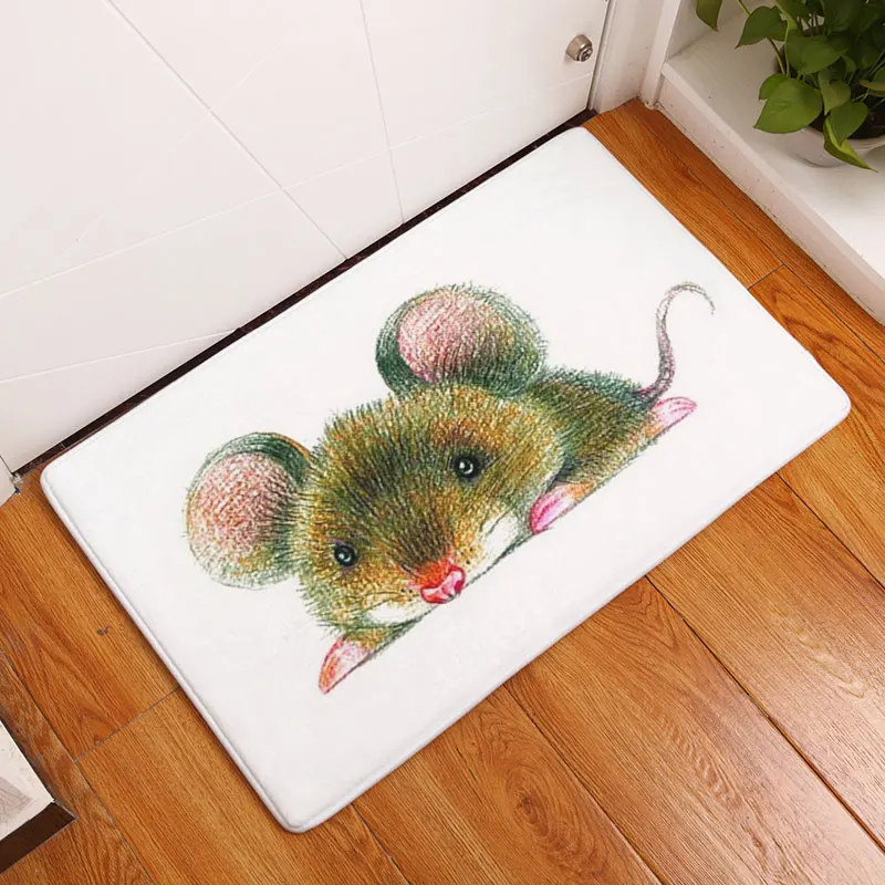 Monily Противоскользящий коврик для пола водонепроницаемый мультяшный рисунок