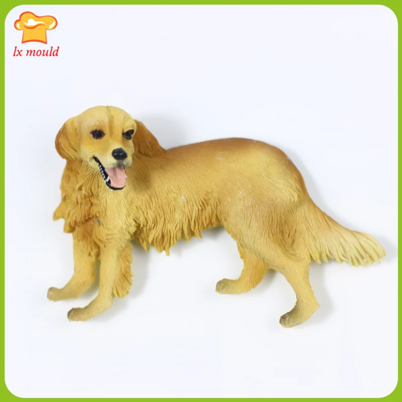 

DIY 3D Golden Retriever Silicone Soap Mould Embossing Design Cake Making Decoration Tools