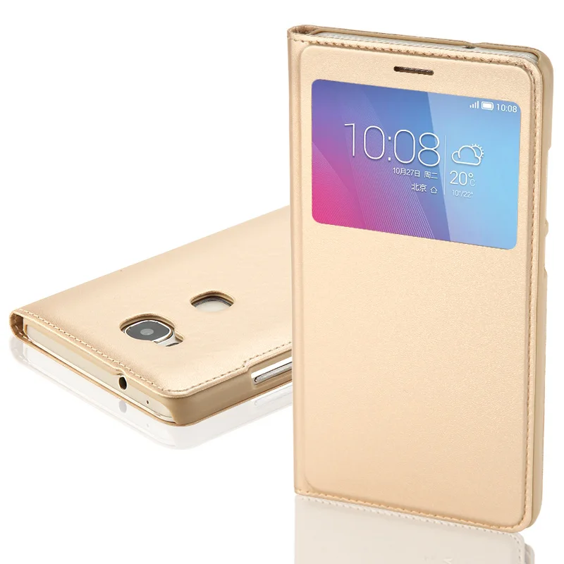 Чехол для Huawei Honor 5X Роскошный чехол из искусственной кожи с откидной крышкой GR5