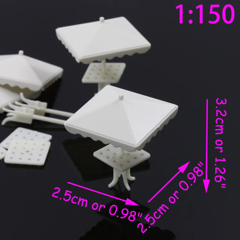 12 шт. сделай сам квадратный зонтик для поезда модель с четырьмя углами подарки 1:75