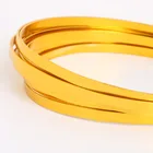 Вышитая плоская алюминиевая проволока, Золотая Мягкая 5 мм x 1 мм 3 м, резьба, тиснение, бусины, рукоделие, ювелирная проволока, оптовая продажа