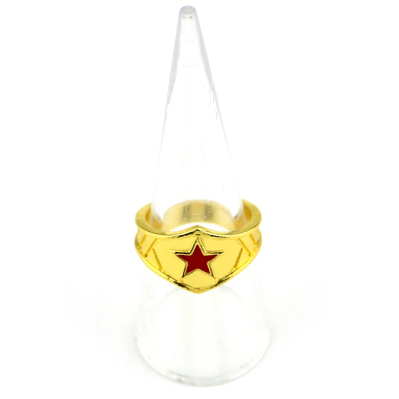 Новый Wonder Woman Тиара кольцо с красной звездой Super Hero Geek обручальное girl power фильм