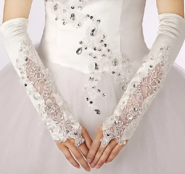 Free shipping wedding dress accessories gloves hook finger large wholesale beaded Motif | Свадьбы и торжества