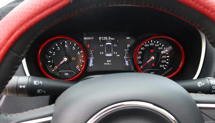 Автомобильный Стайлинг ABS украшение приборной панели автомобиля кольцо покрытие
