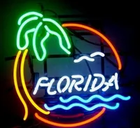 Custom Florida Beach Pam Tree Glass Neon Light Sign Beer Bar