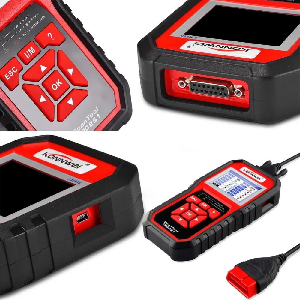 OBD OBD2 сканер Профессиональный автомобильный диагностический сканер инструмент KW850 автомобильный дефект OBD2 сканер кода диагностический сканер
