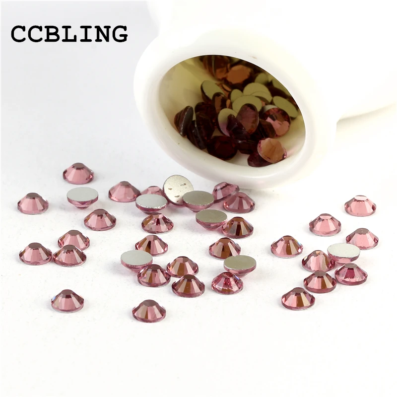 CCBLING кристалл светильник лый аметист искусственный ноготь стразы с плоским