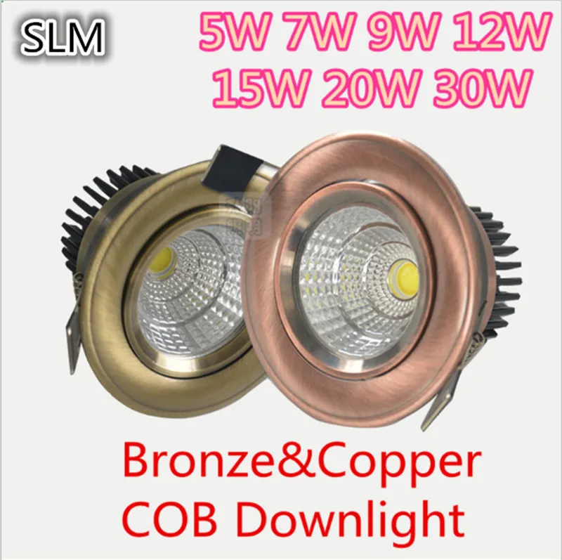AC90 260v бронзовый и медный локальный монолитный светодиодный светильник