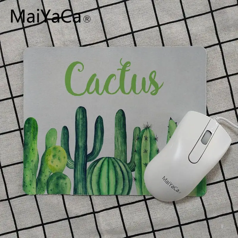 

MaiYaCa Watercolor cactus1 small Mouse pad PC Computer mat Rubber PC Computer Gaming mouse pad anime mousepads desk pad