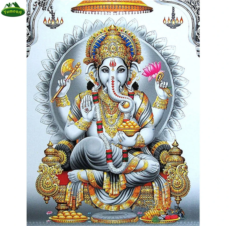 YUMEART 5D сделай сам алмазная живопись вышивка крестиком Hinduism Ganesh наборы алмазов