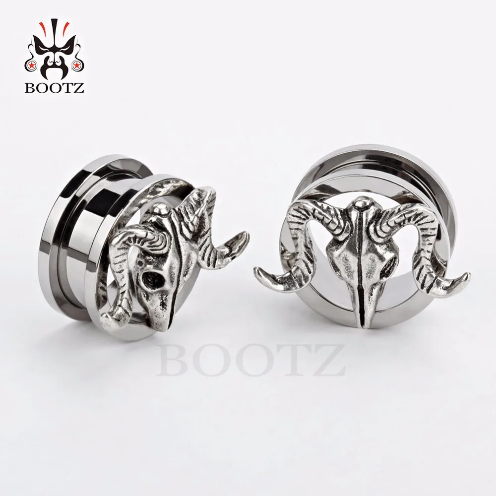 KUBOOZ Кольца Для Пирсинга Ушей, пробки, тоннели, шпильки из нержавеющей стали, винтовые ювелирные изделия для тела, измерительные сережки, модный подарок для 2 шт 0 г 00 г