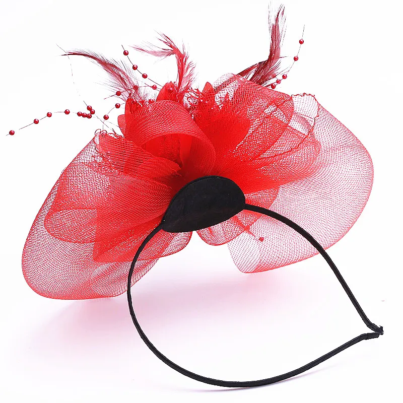 Женская вуалетка с перьями и шерстяной отделкой Свадебные вечерние для невесты |