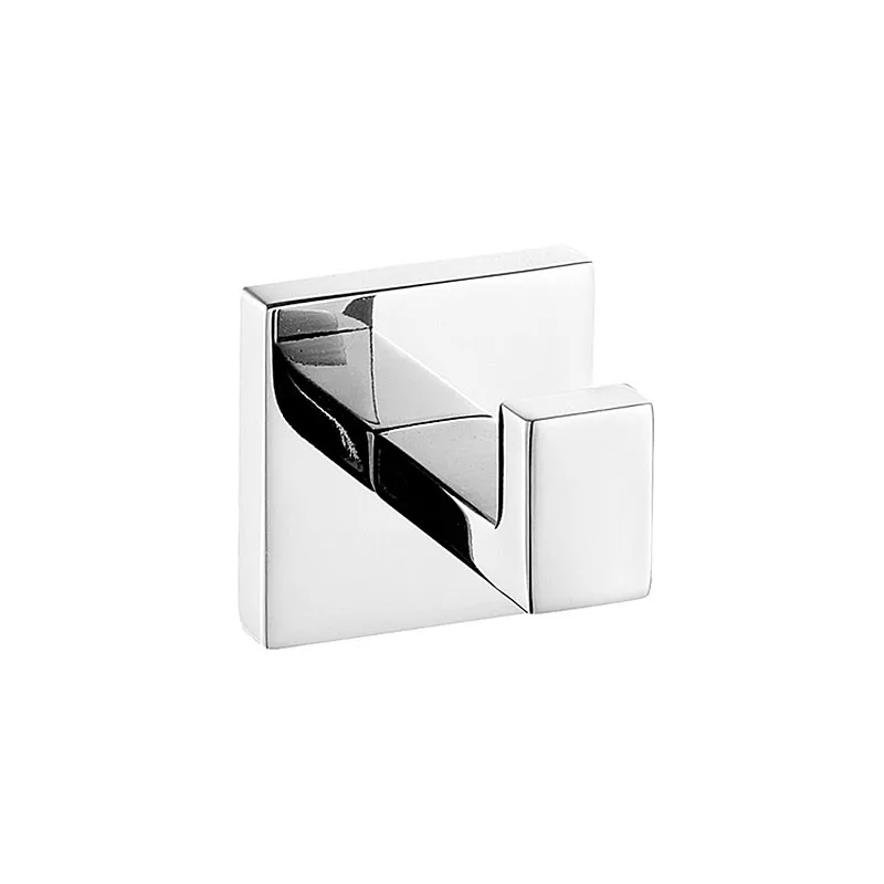chrome robe hook Черный& Матовый Золотой и хромированный держатель для полотенец Полотенца кольцо туалет Бумага держать халат крючок, Товары для ванной Ванная комната оборудования 4 предмета в комплекте - Цвет: chrome robe hook