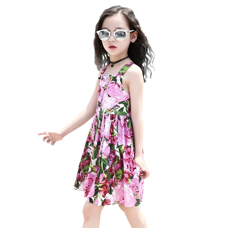2018 Sweet Kids Dress Baby Girls Summer Princess Children Clothes Peach Blossom Vestido Infantil Vetement Enfant Fille | Детская одежда