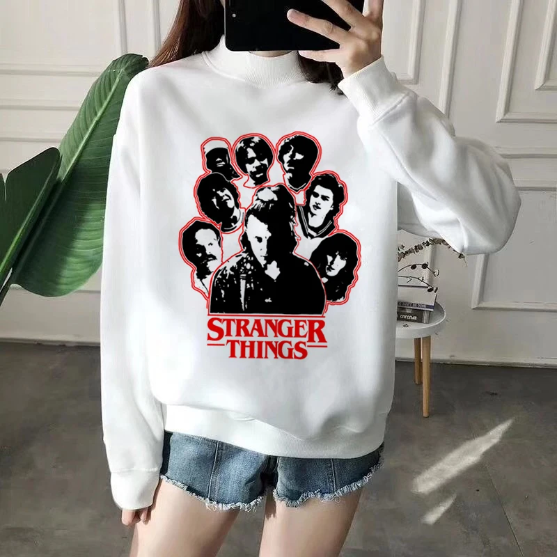 Странные вещи вверх дном Harajuku толстовки для женщин Ullzang 90s Забавный мультфильм Eleven толстовки друзья не лгут толстовка женская