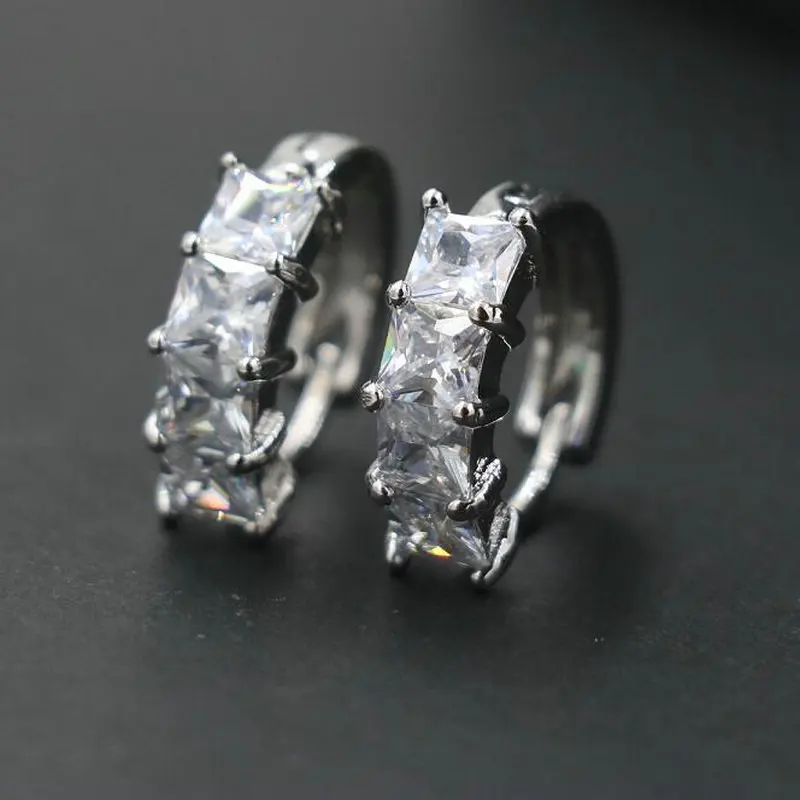 BPPCCR Romantic Classic Gold Color Shining Crystal Hoop Earrings For Women Free Shipping Zircon Pendientes brincos | Украшения и