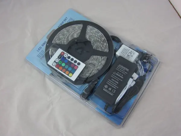 [Семь Neon] DHL доставка + 5 М номера водонепроницаемый 300 светодиодов 5050 smd RGB полосу 24