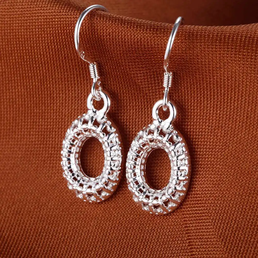 Женские круглые серьги Vashiria модные красивые с серебряным покрытием