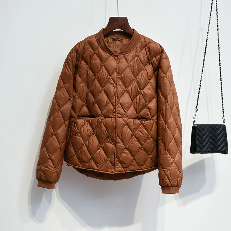 Женский пуховик Осенний/Зимний теплый белый с гусиным пухом | Женская одежда