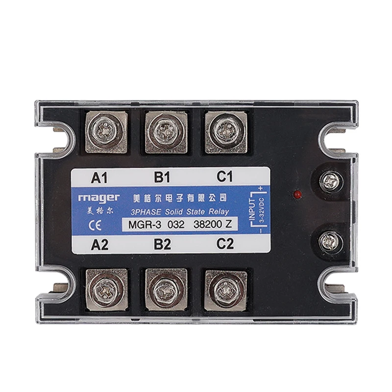 200A трехфазное твердотельное реле 380VAC SSR DC контроль AC (MGR 3 032 38200 Z) Бесплатная