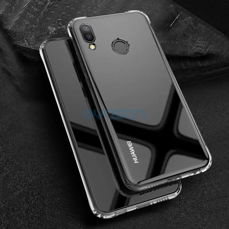 Для Huawei P20 Lite Nova 3e 5 84 дюймов мягкие ТПУ пылезащитные чехлы для телефонов + 9H полное