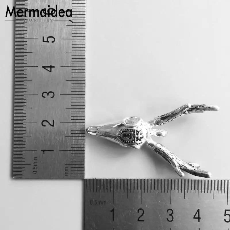 Steampunk Antlers Pendants Fashion Jewelry silver plated Punk Gift For Women Men Boy Girls Fit Necklace 2020 New | Украшения и