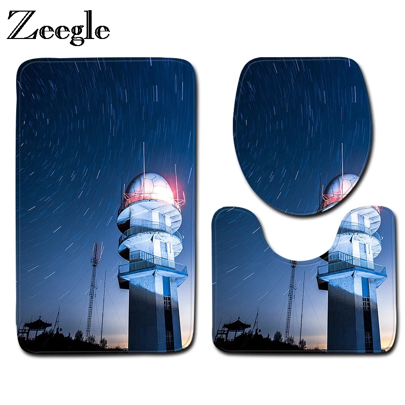 Zeegle 3 шт./компл. набор ковров для ванной комнаты с рисунком звездного неба коврик