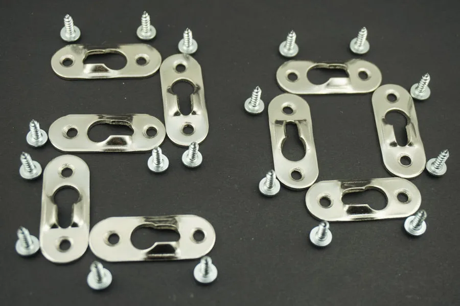 100pcs/lot Free Shipping Heavy Duty THICKEN KEYHOLE PICTURE FRAME PAINTING HANGERS &amp 200pcs Screws | Обустройство дома