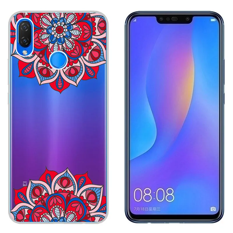 For Huawei P Smart Plus Case 6.3 Inch Colorful Cartoon Printing Phone Back Cover Fundas Smart+ INE-LX1 |