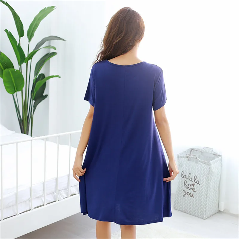 Летнее платье из модала 2019 свободное черное большого размера с широкой юбкой