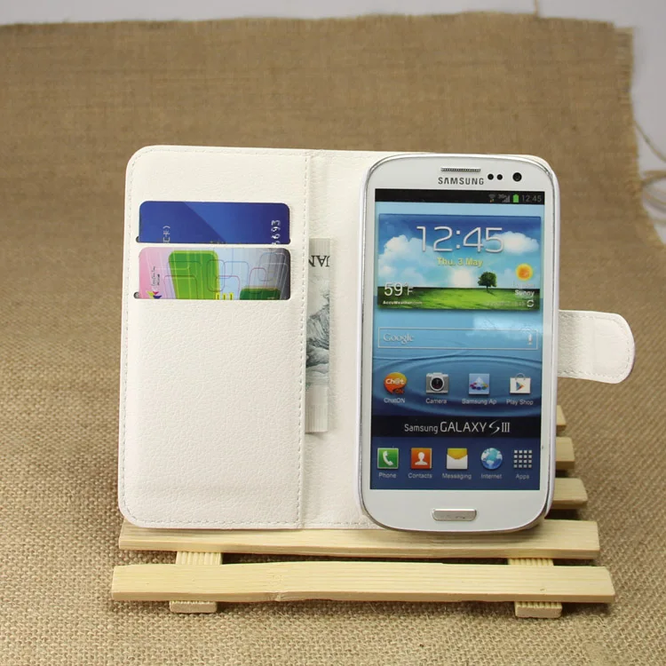 Для Samsung Galaxy S3 I9300 PU кожаный чехол с держателем для банковских карт силиконовый