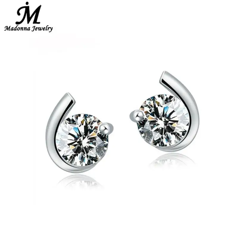 Новинка 2018 роскошные серьги-гвоздики с инкрустированным австрийским кристаллом